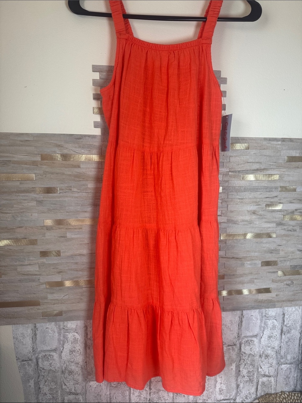 Cat & Jack Orange Tiered Maxi Dress for Kids
